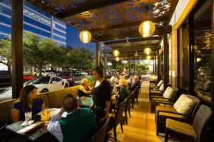 Outdoor dining at Town & Country Village