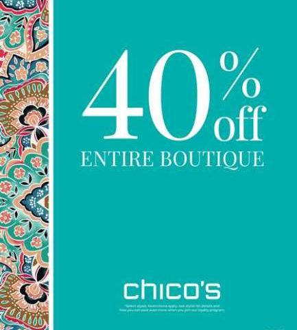 Chicos 40% OFF Sale Town And Country Village Houston Texas