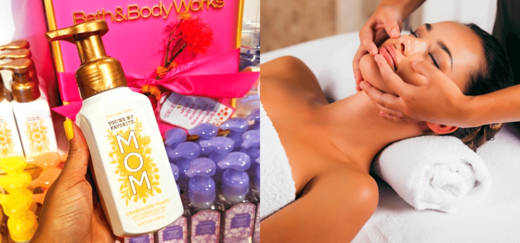 Mother's Day Gifting Ideas Include Beauty And Day Spa Packages from Beautique Day Spa, Message Heights and Bath And Body Works