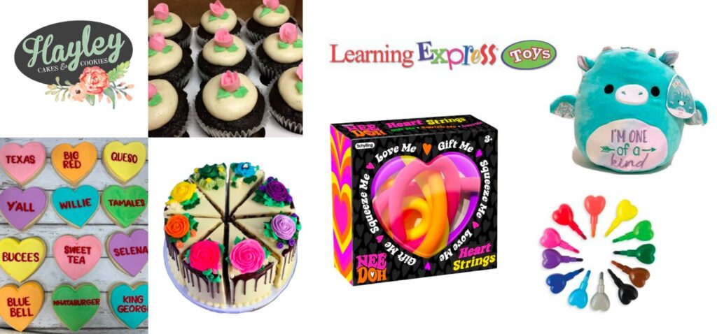 Haley Cakes & Cookies make great Valentine's Day Gifts. Learning Express has fun Valentine's Day Toys for Kids of all ages. 