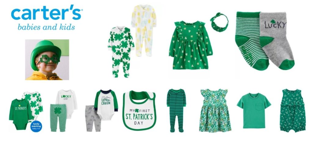 Carter's for babies and kids has St. Patrick's Day outfits the kids will love