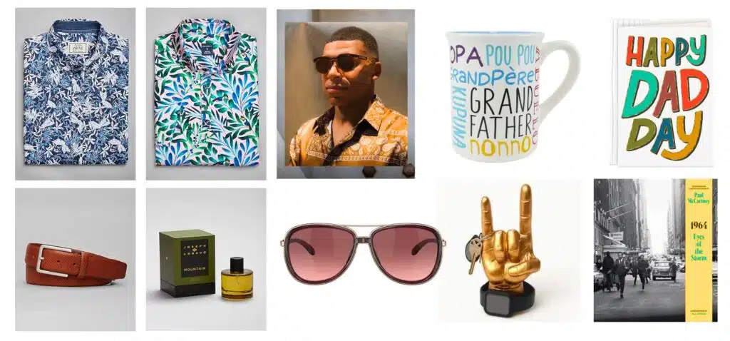 Father's Day Gift Ideas from Jos A Bank, Sunglass Hut, Barnes & Noble and Trudy's Hallmark Store. 