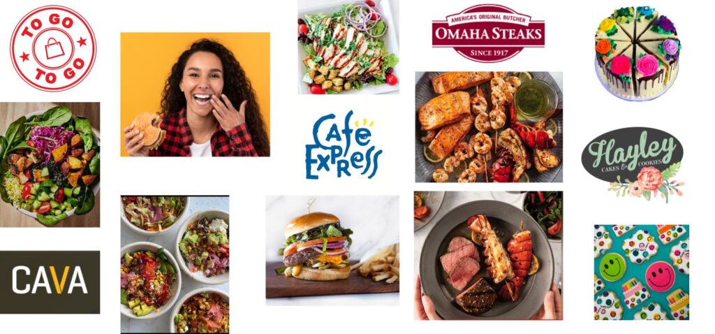 CAVA, Cafe Express, Omaha Steaks and Haley Cakes & Cookies are Eateries with Take Out at Town & Country Village