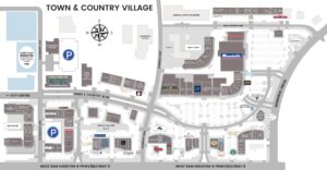 Map of Town and Country Village businesses